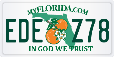 FL license plate EDEZ78