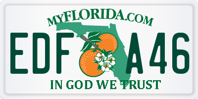 FL license plate EDFA46