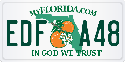 FL license plate EDFA48