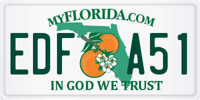 FL license plate EDFA51