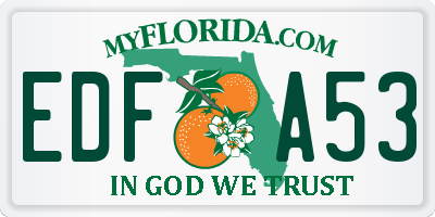 FL license plate EDFA53