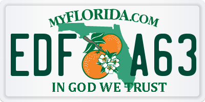 FL license plate EDFA63