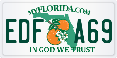 FL license plate EDFA69