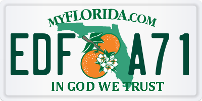 FL license plate EDFA71