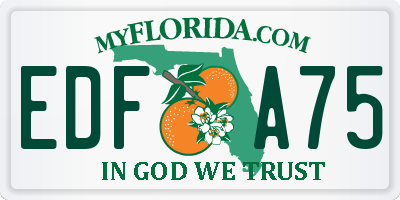 FL license plate EDFA75