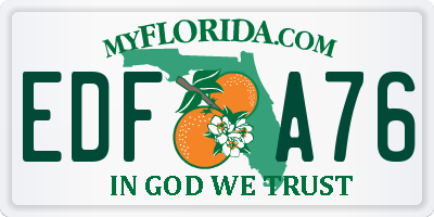 FL license plate EDFA76