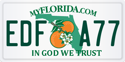 FL license plate EDFA77