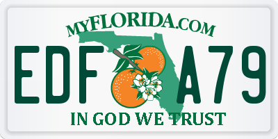 FL license plate EDFA79