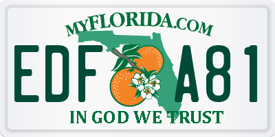 FL license plate EDFA81