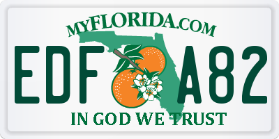 FL license plate EDFA82