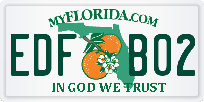 FL license plate EDFB02