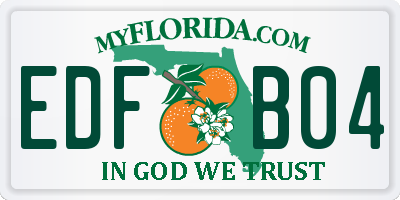 FL license plate EDFB04