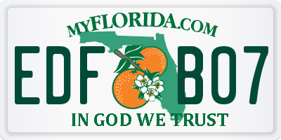 FL license plate EDFB07