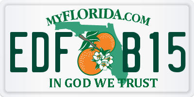 FL license plate EDFB15