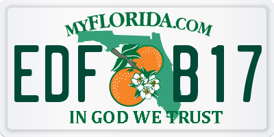 FL license plate EDFB17
