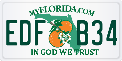 FL license plate EDFB34