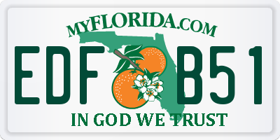 FL license plate EDFB51