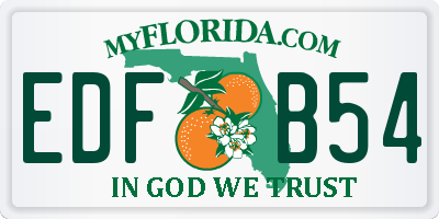 FL license plate EDFB54