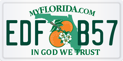 FL license plate EDFB57