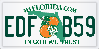FL license plate EDFB59