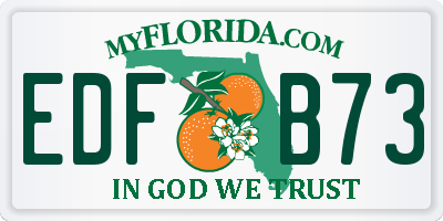 FL license plate EDFB73