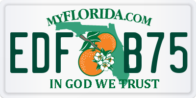 FL license plate EDFB75