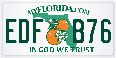 FL license plate EDFB76