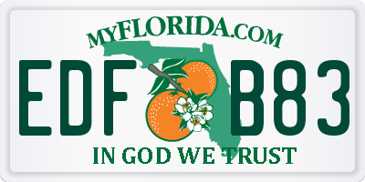 FL license plate EDFB83