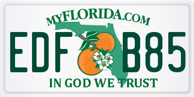 FL license plate EDFB85