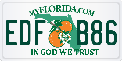 FL license plate EDFB86