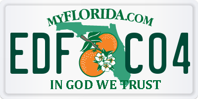 FL license plate EDFC04