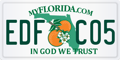 FL license plate EDFC05