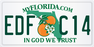 FL license plate EDFC14