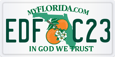 FL license plate EDFC23