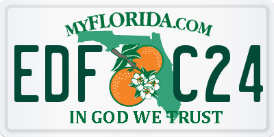 FL license plate EDFC24