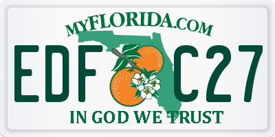 FL license plate EDFC27