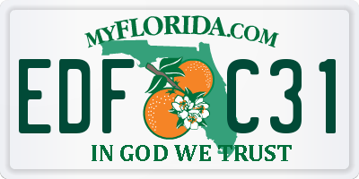 FL license plate EDFC31