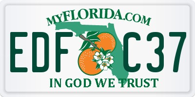 FL license plate EDFC37