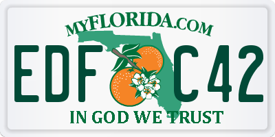 FL license plate EDFC42
