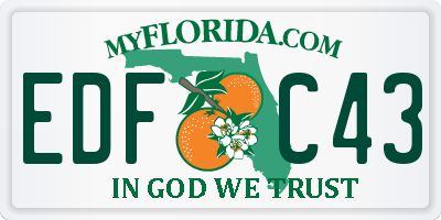 FL license plate EDFC43