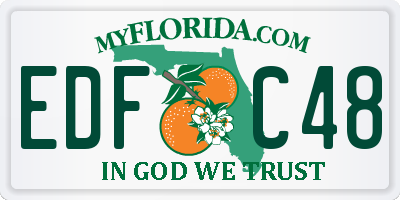 FL license plate EDFC48