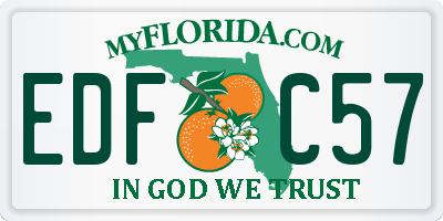 FL license plate EDFC57
