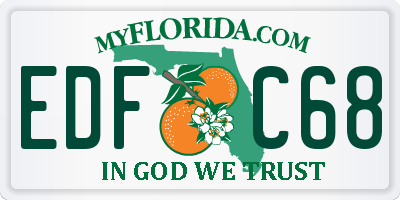 FL license plate EDFC68