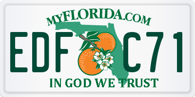FL license plate EDFC71