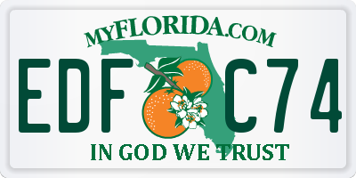 FL license plate EDFC74
