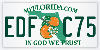 FL license plate EDFC75