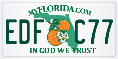 FL license plate EDFC77