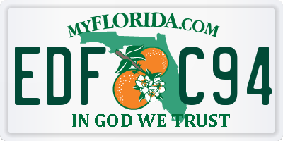 FL license plate EDFC94