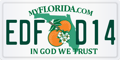 FL license plate EDFD14