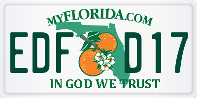 FL license plate EDFD17
